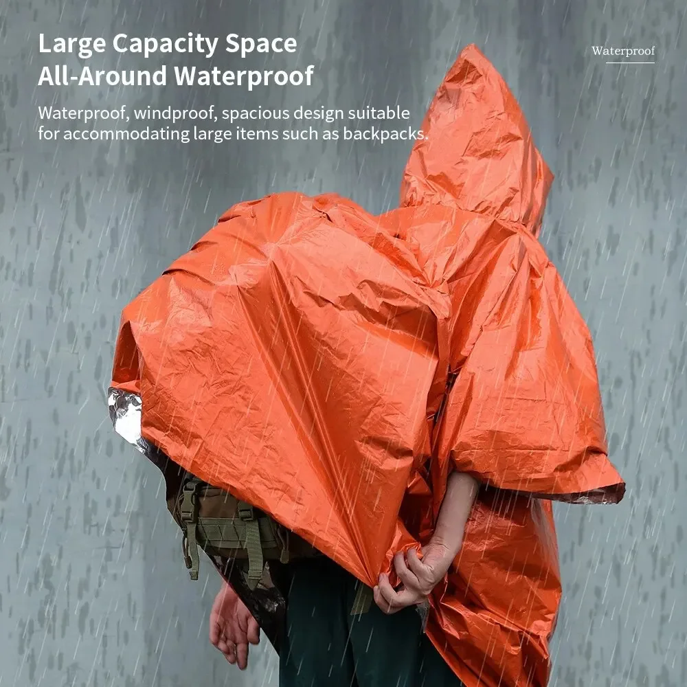 Emergency Raincoat Poncho Wate - Camping Cooking Apron บทวิจารณ์และราคา