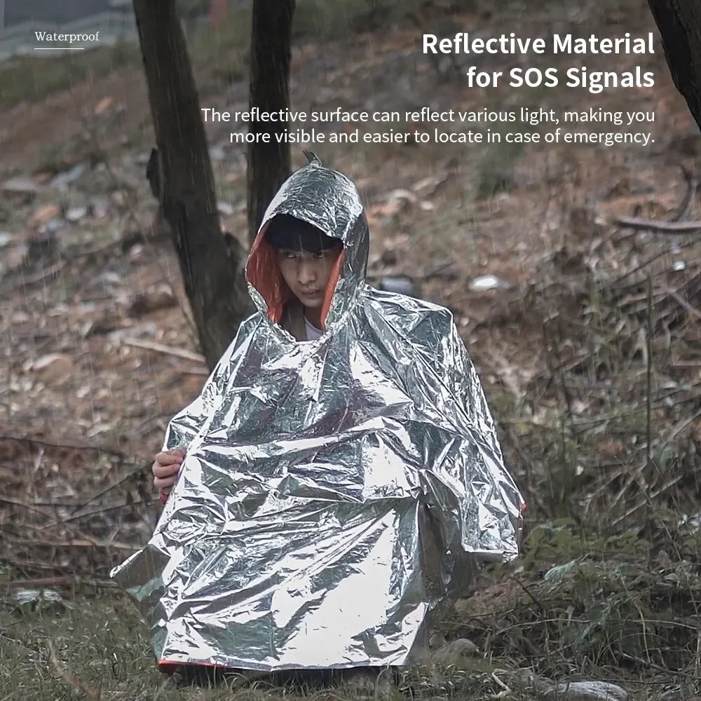 Emergency Raincoat Poncho Wate - Camping Cooking Apron บทวิจารณ์และราคา