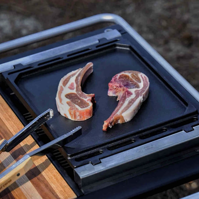 Outdoor Barbecue Grill Plate f - Camping Cooking Set Large บทวิจารณ์และราคา