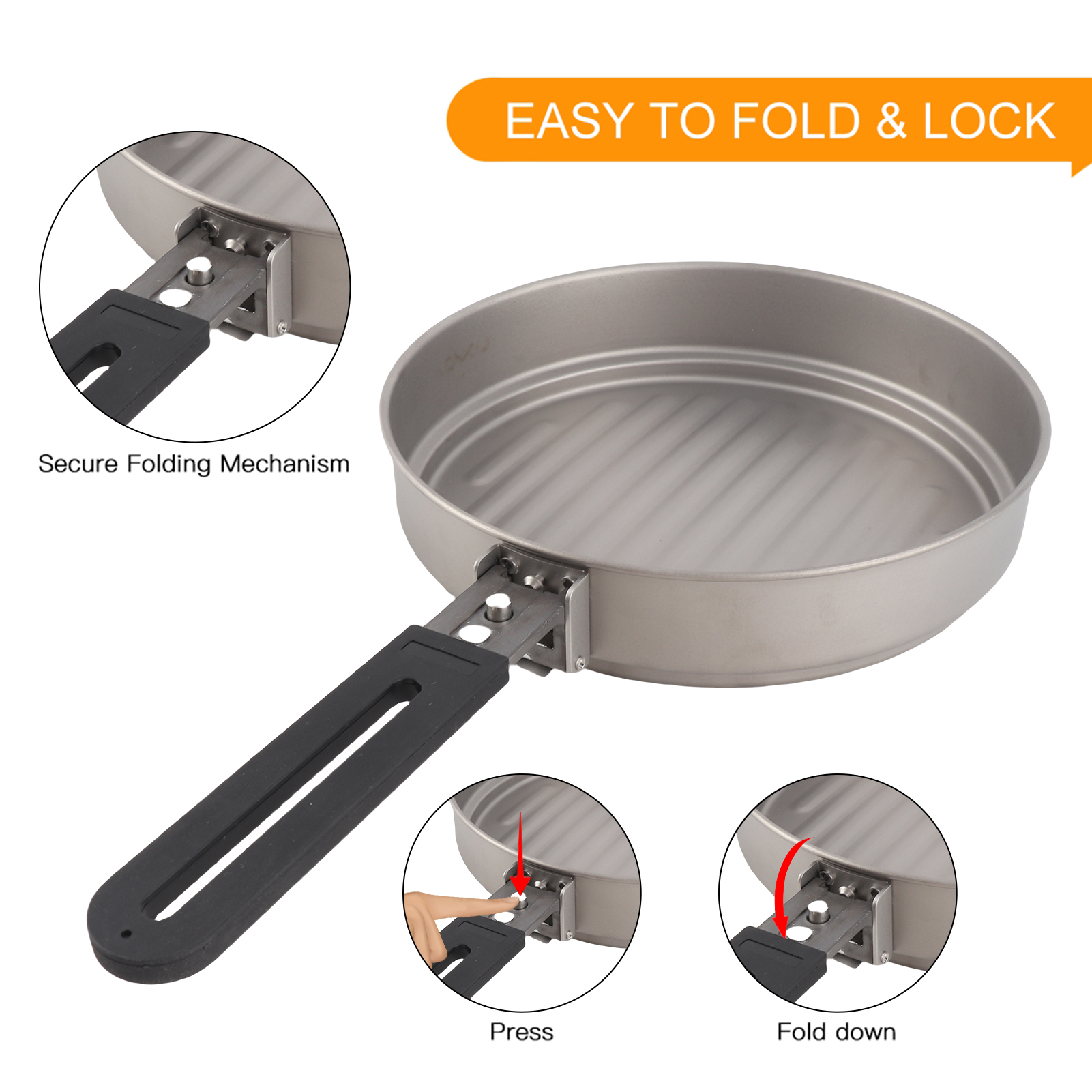 Lixada 1100ml Titanium Fry Pan - Camping Cooking Wok บทวิจารณ์และราคา