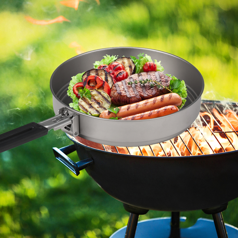 Lixada 1100ml Titanium Fry Pan - Camping Cooking Wok บทวิจารณ์และราคา