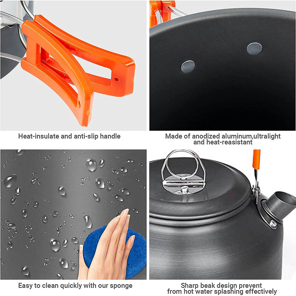 1pcs/1set Camping Cookware Kit - Camping Cooking Rice บทวิจารณ์และราคา