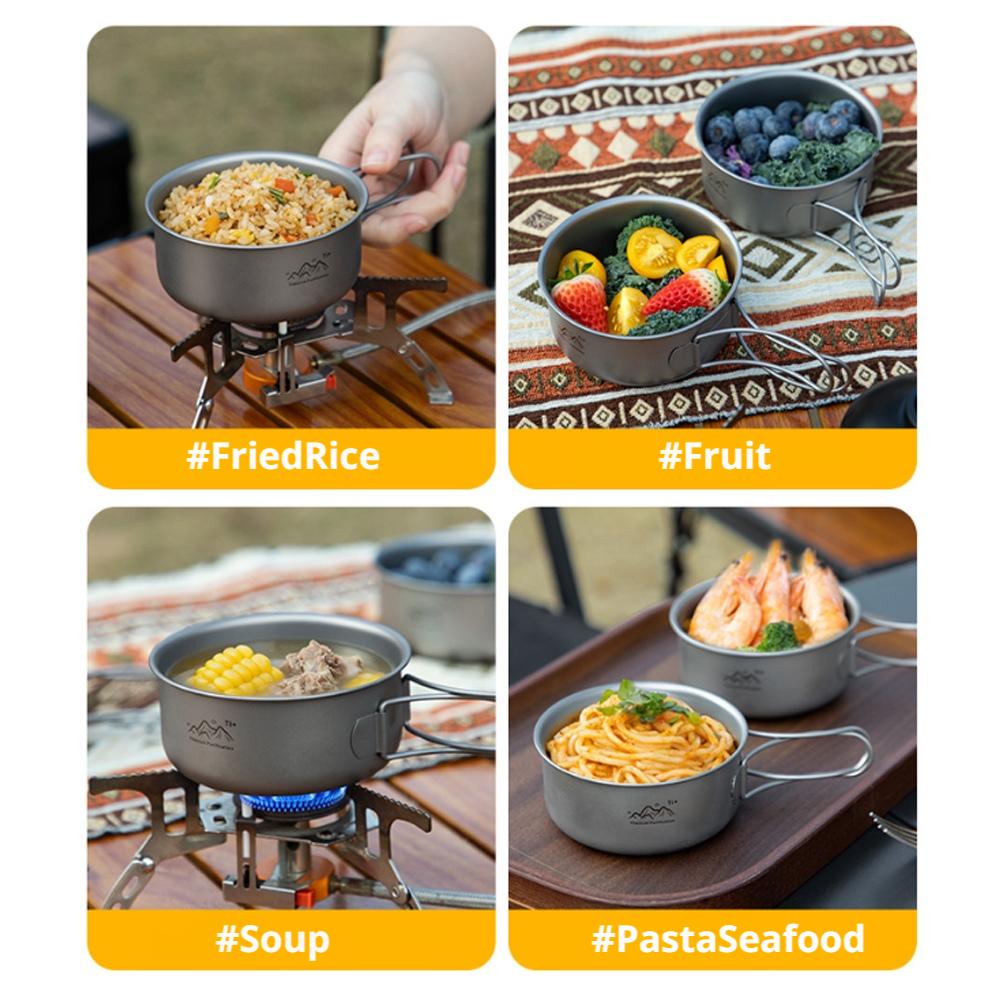 Titanium Foldable Camping Pot  - Camping Cooking Hardware บทวิจารณ์และราคา