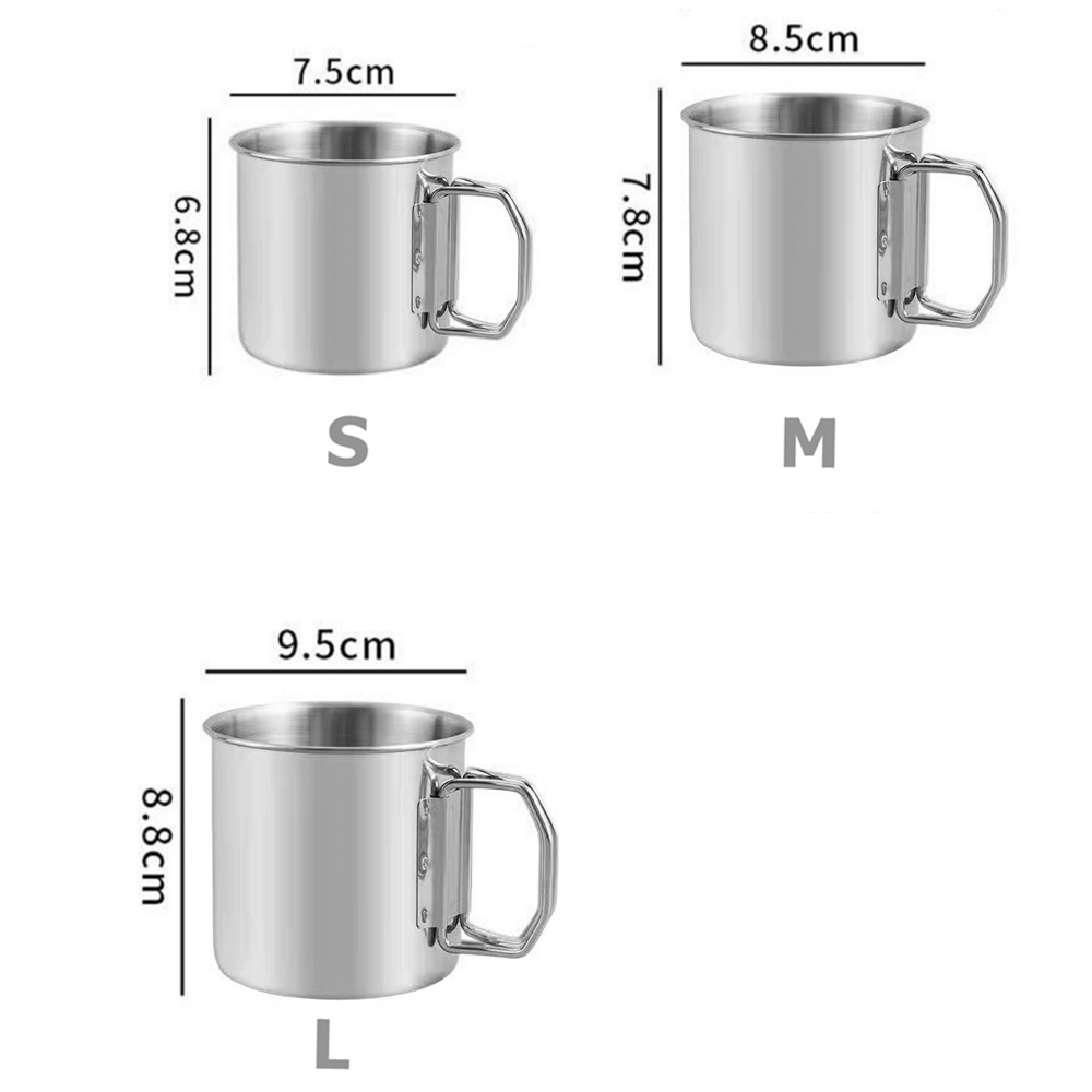 Set of 3 Cup Stainless Steel C - Camping Cooking Mug บทวิจารณ์และราคา