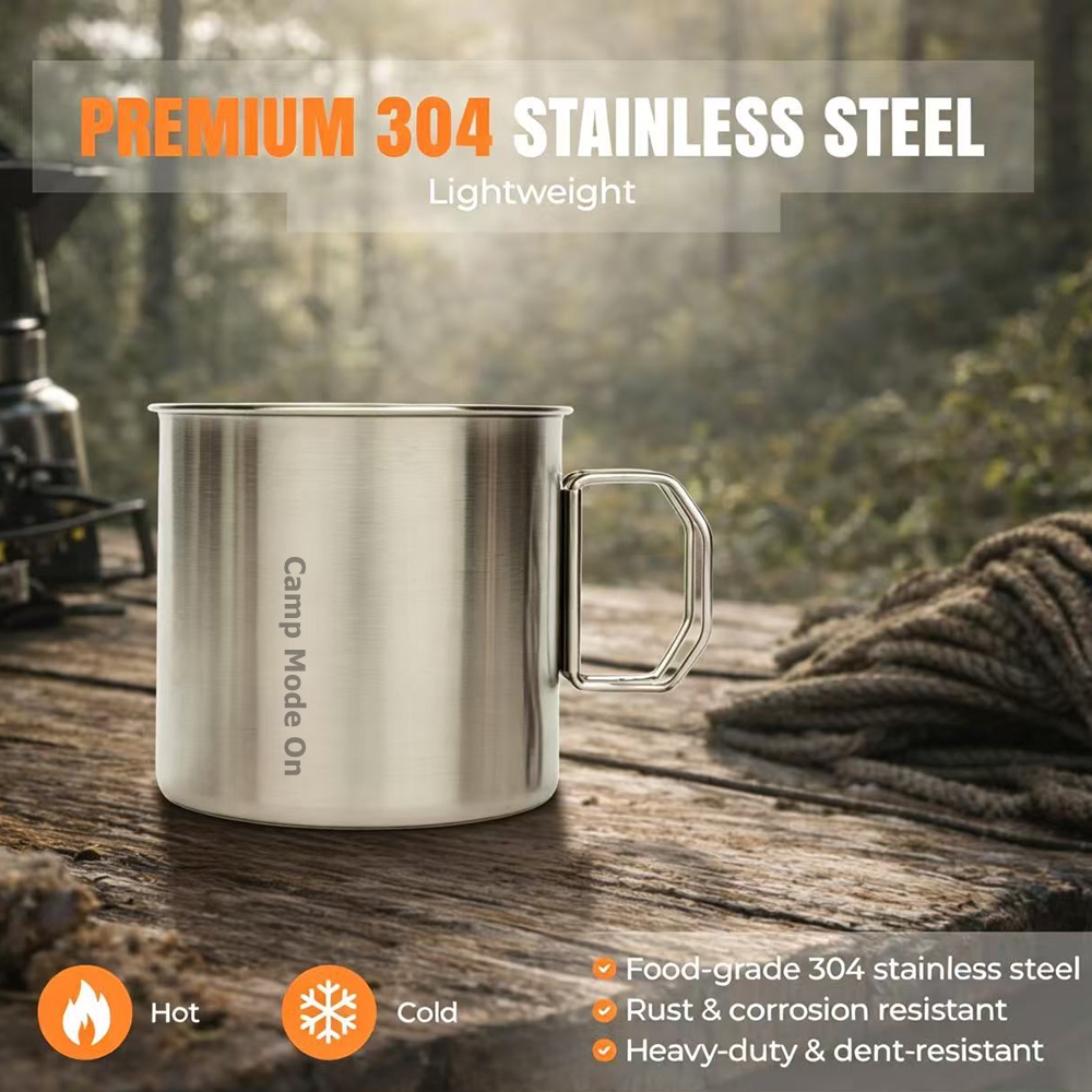 Set of 3 Cup Stainless Steel C - Camping Cooking Mug บทวิจารณ์และราคา