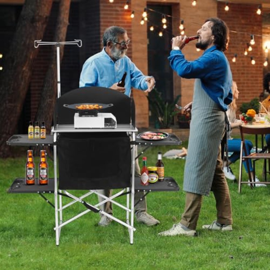 Camping Kitchen Table for Outd - Camping Cooking Set For 4 บทวิจารณ์และราคา
