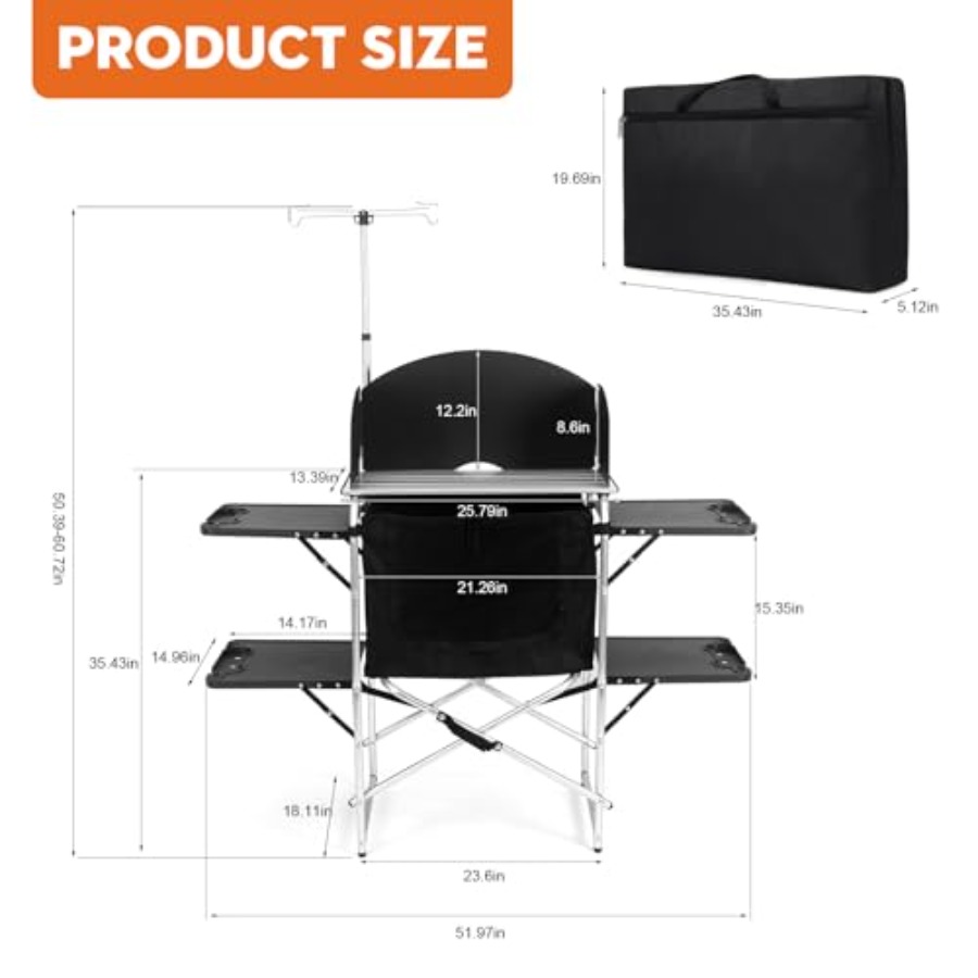 Camping Kitchen Table for Outd - Camping Cooking Set For 4 บทวิจารณ์และราคา