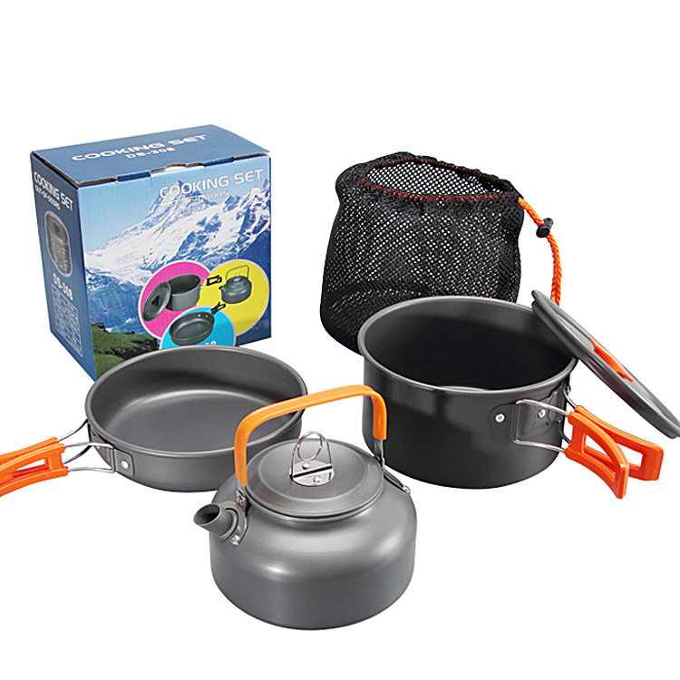 Outdoor camping cookware set a - Camping Cooking Set Non Stick บทวิจารณ์และราคา
