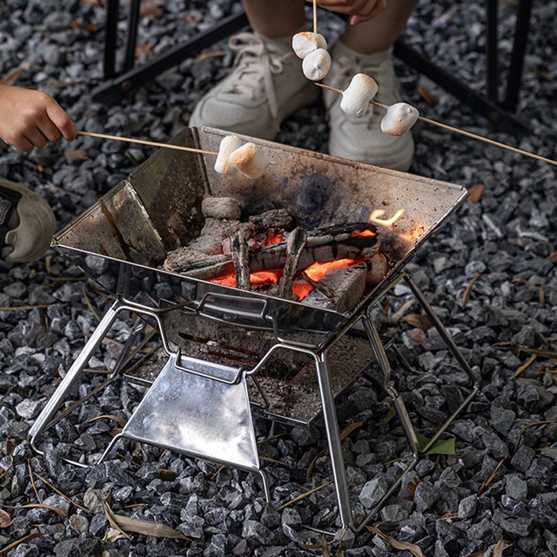 Portable Campfire Fire Pit BBQ - Camping Cooking Fire Pit บทวิจารณ์และราคา