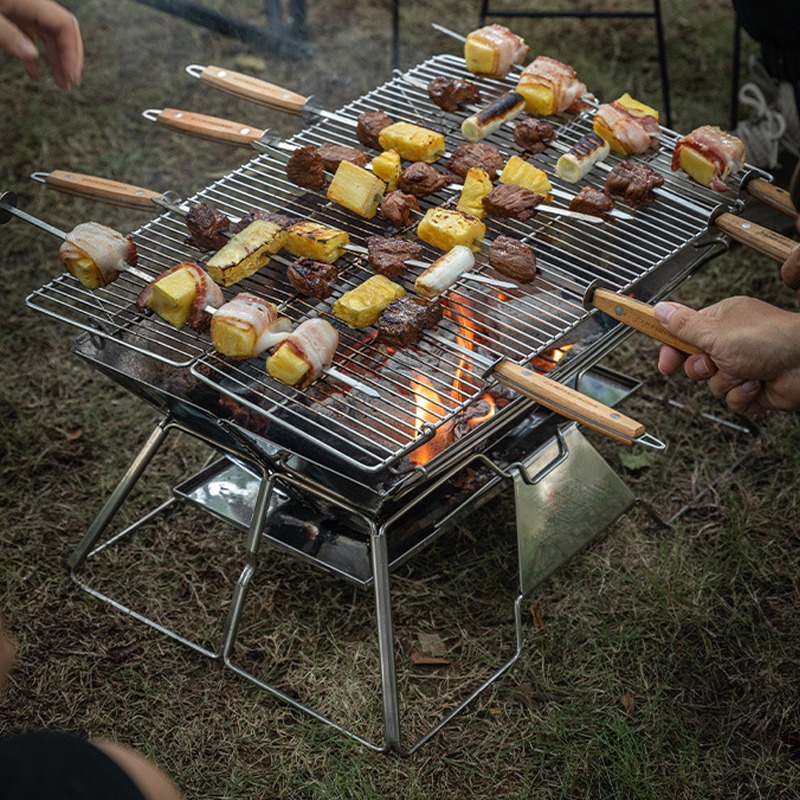 Portable Campfire Fire Pit BBQ - Camping Cooking Fire Pit บทวิจารณ์และราคา
