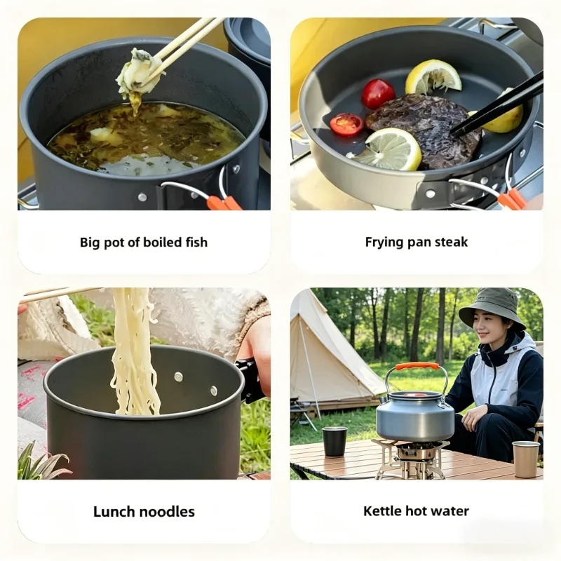 10PCS Ultralight Portable Alum - Camping Cooking Rice บทวิจารณ์และราคา