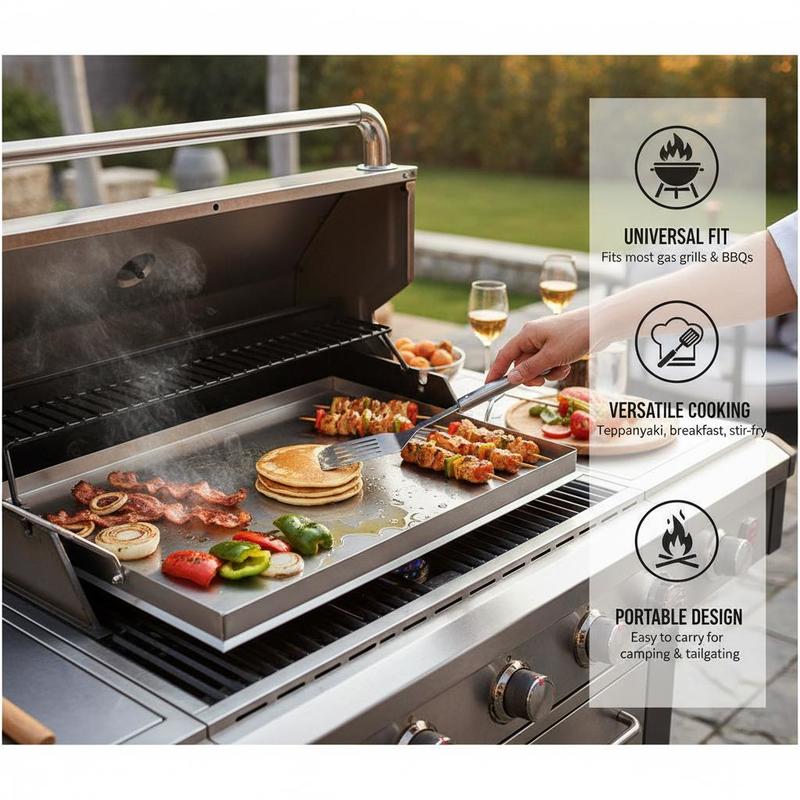 Flat Top Grill Plate 23x16 inc - Camping Cooking Tools บทวิจารณ์และราคา