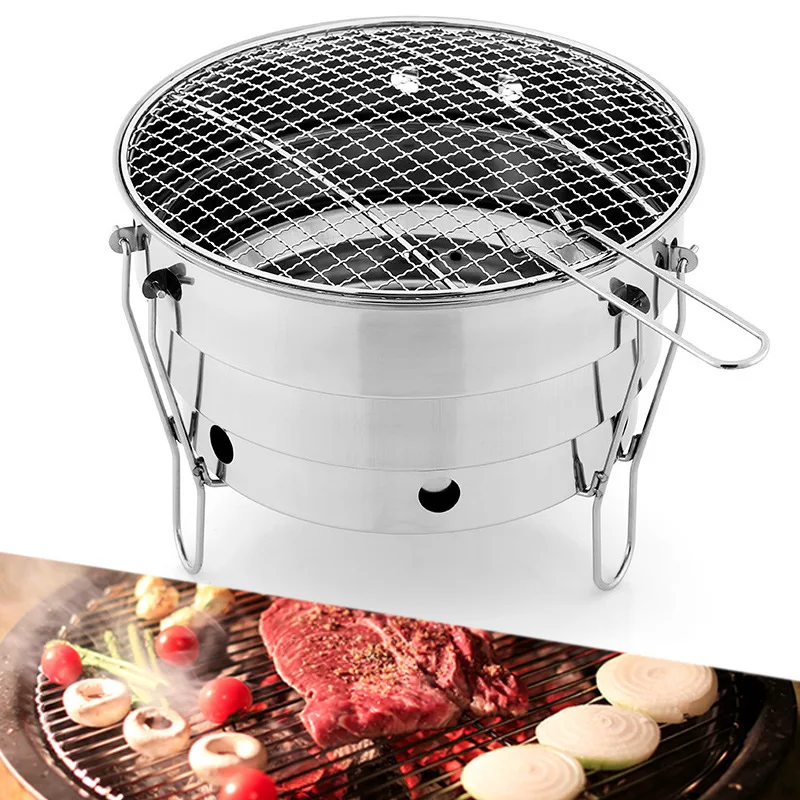 Outdoor BBQ Folding Split Port - Camping Cooking Fire Pit บทวิจารณ์และราคา