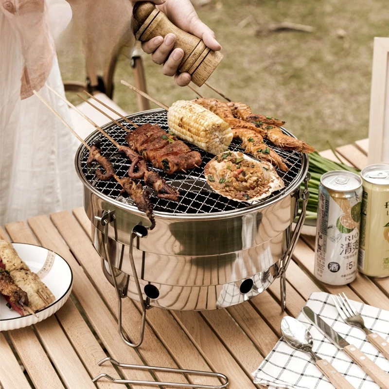 Outdoor BBQ Folding Split Port - Camping Cooking Fire Pit บทวิจารณ์และราคา