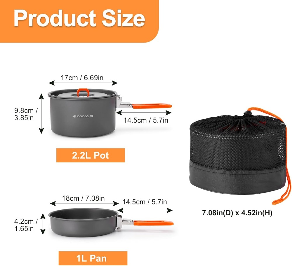 Non-Stick Camping Cookware Mes - Camping Cooking Set Non Stick บทวิจารณ์และราคา