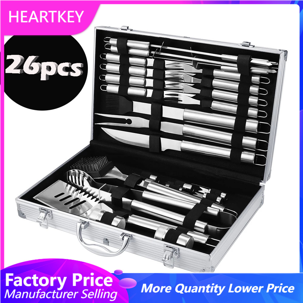 BBQ Tools Set Barbecue Grillin - Camping Cooking Set For 4 บทวิจารณ์และราคา