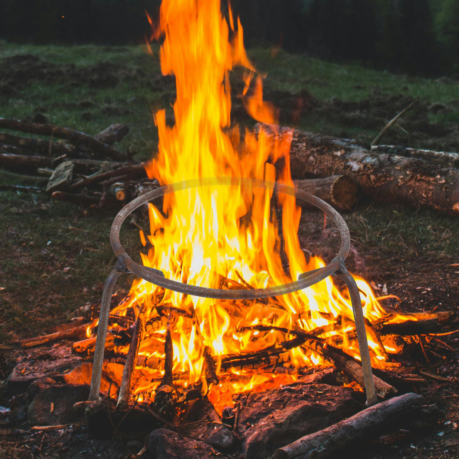 Pot Stand Rebar Durable Lightw - Camping Cooking Fire Pit บทวิจารณ์และราคา