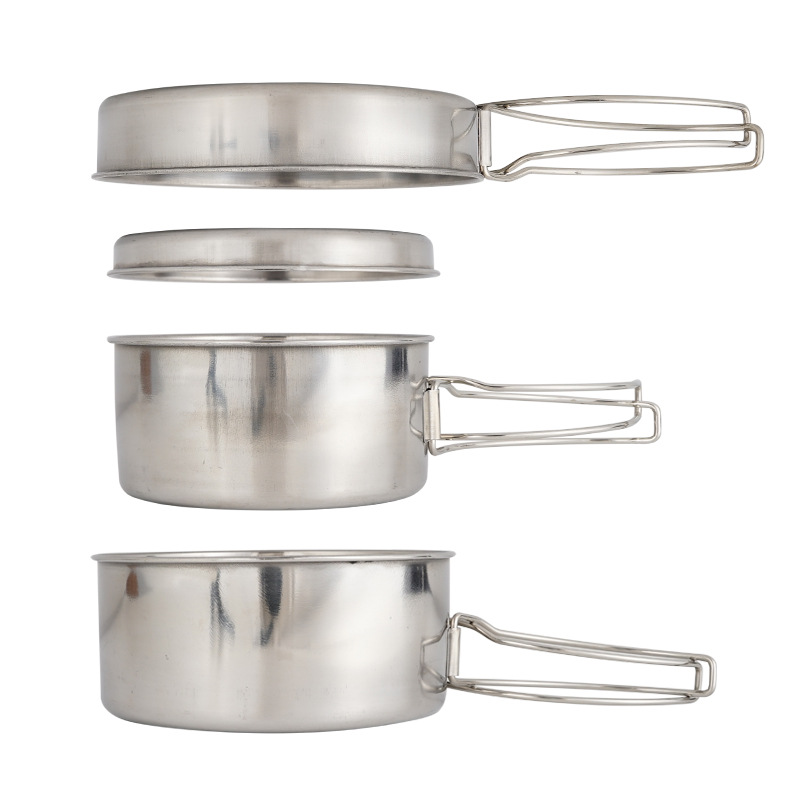CLS 4-Piece Stainless Steel Ca - Camping Cooking Set For 4 บทวิจารณ์และราคา