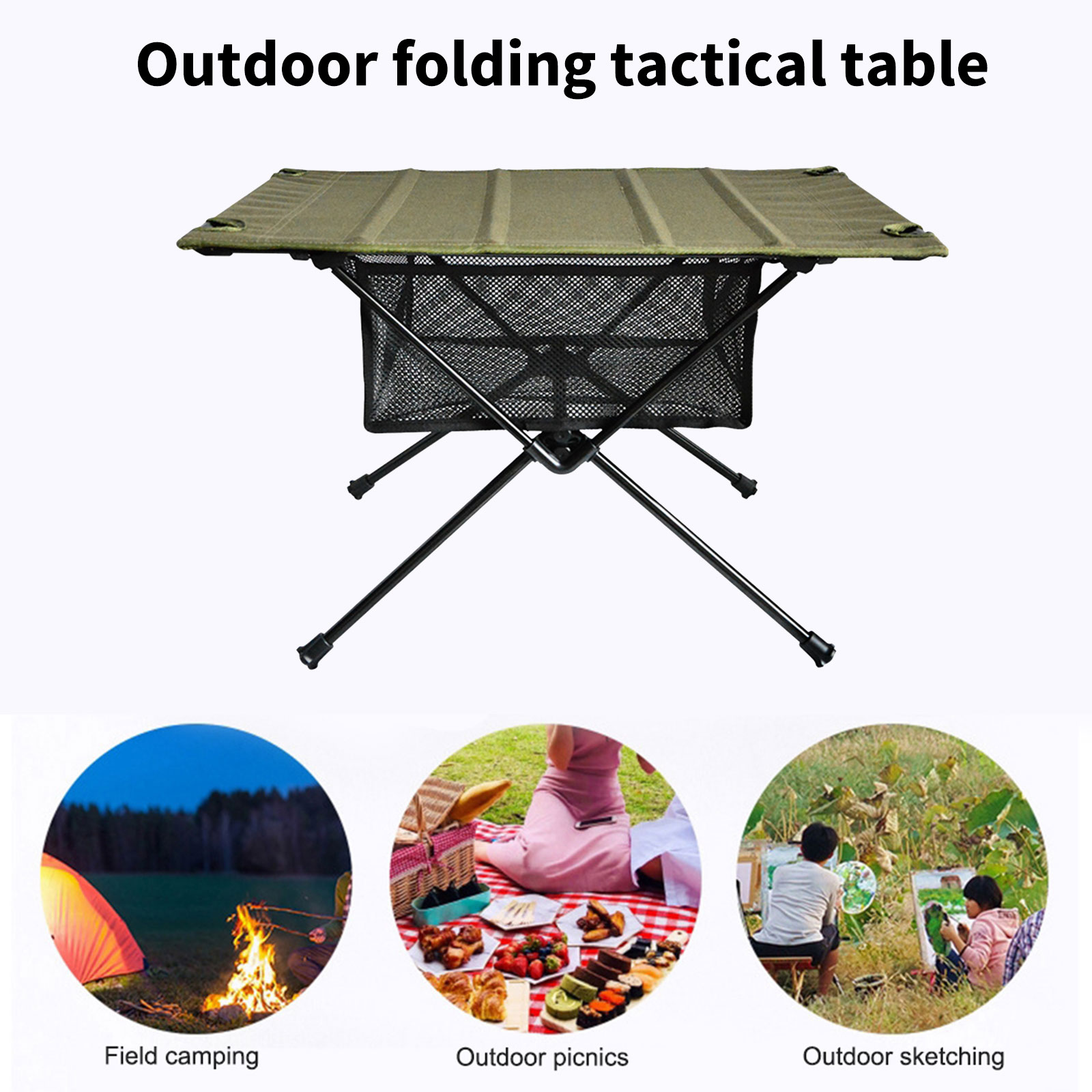Mesh Basket Organizer Camping  - Camping Cooking Table Foldable บทวิจารณ์และราคา