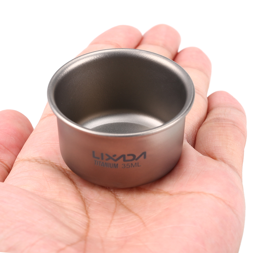 1/3pcs Lixada 35ml Mini Titani - Camping Cooking Mug บทวิจารณ์และราคา