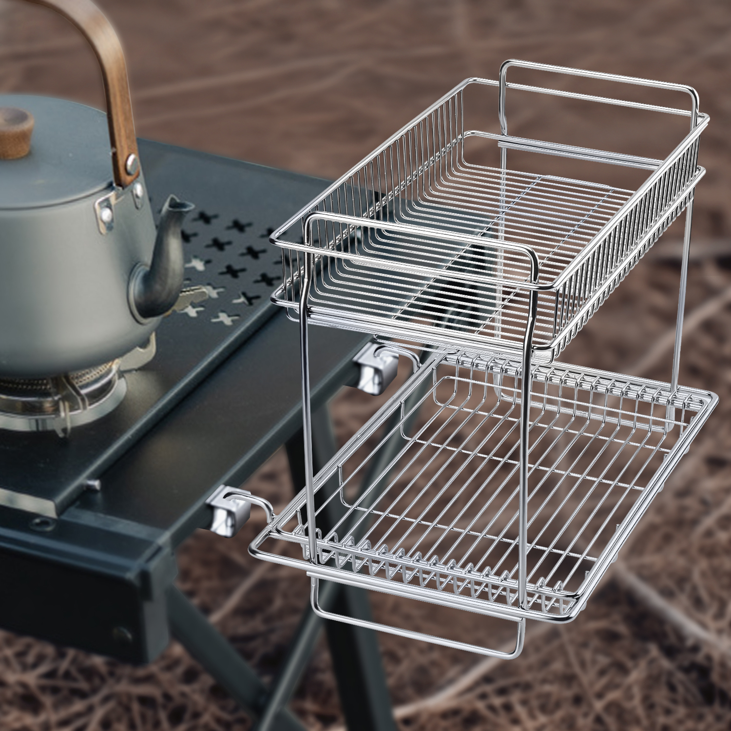 DOTWISE IGT Table Desktop Side - Camping Cooking Basket บทวิจารณ์และราคา