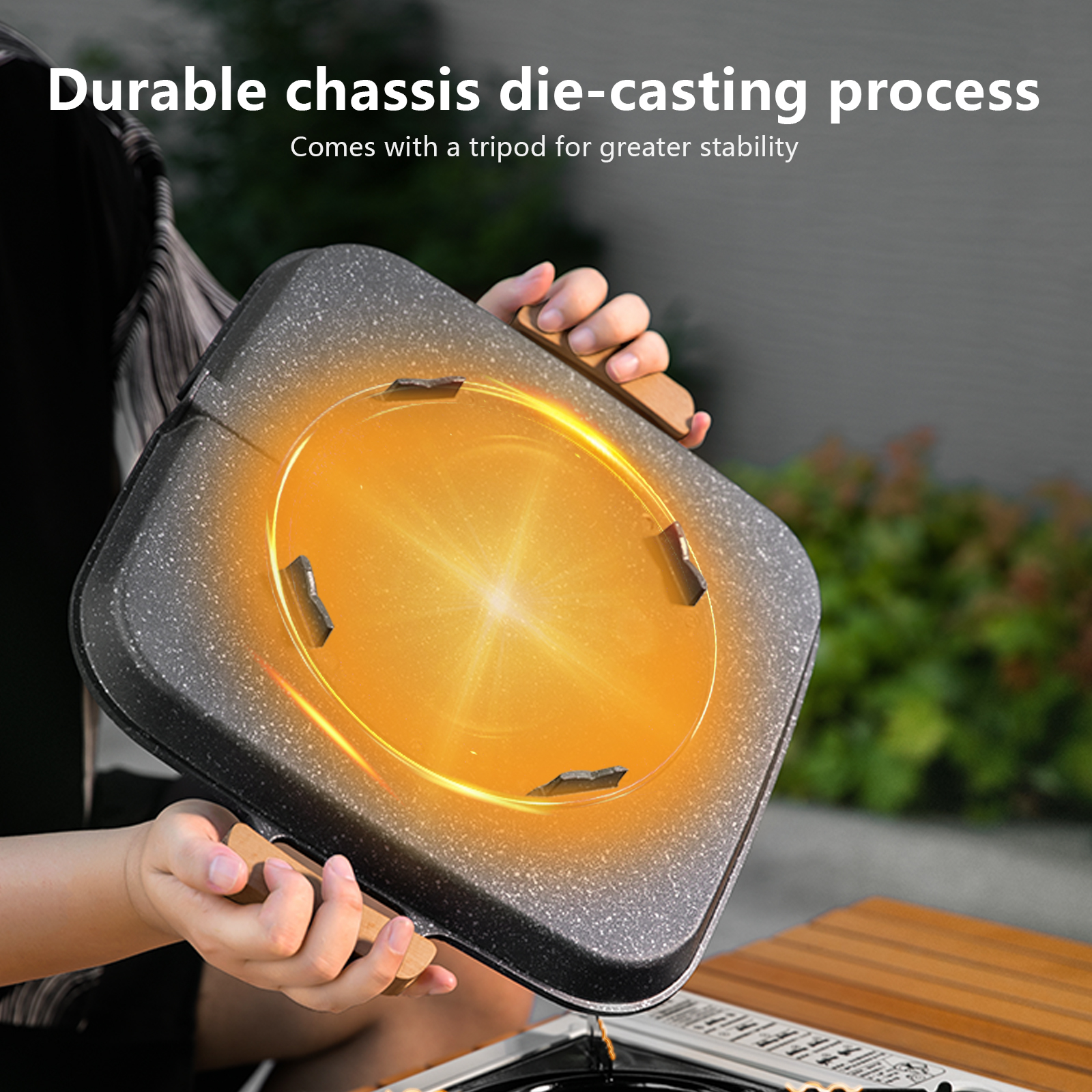 BISINNA Square BBQ Grill Pan N - Camping Cooking Set Non Stick บทวิจารณ์และราคา