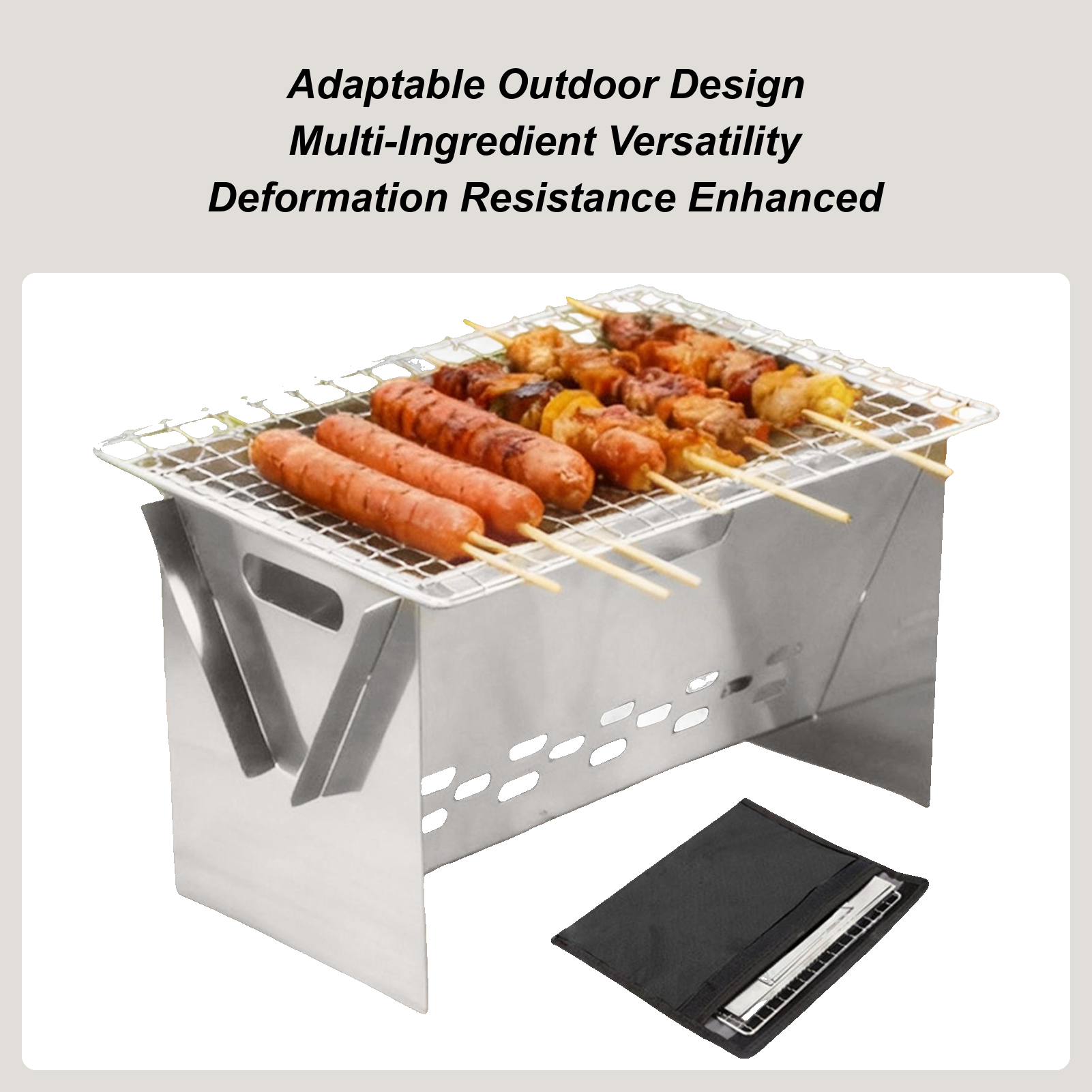 Stainless steel Charcoal Grill - Camping Cooking Fire Pit บทวิจารณ์และราคา
