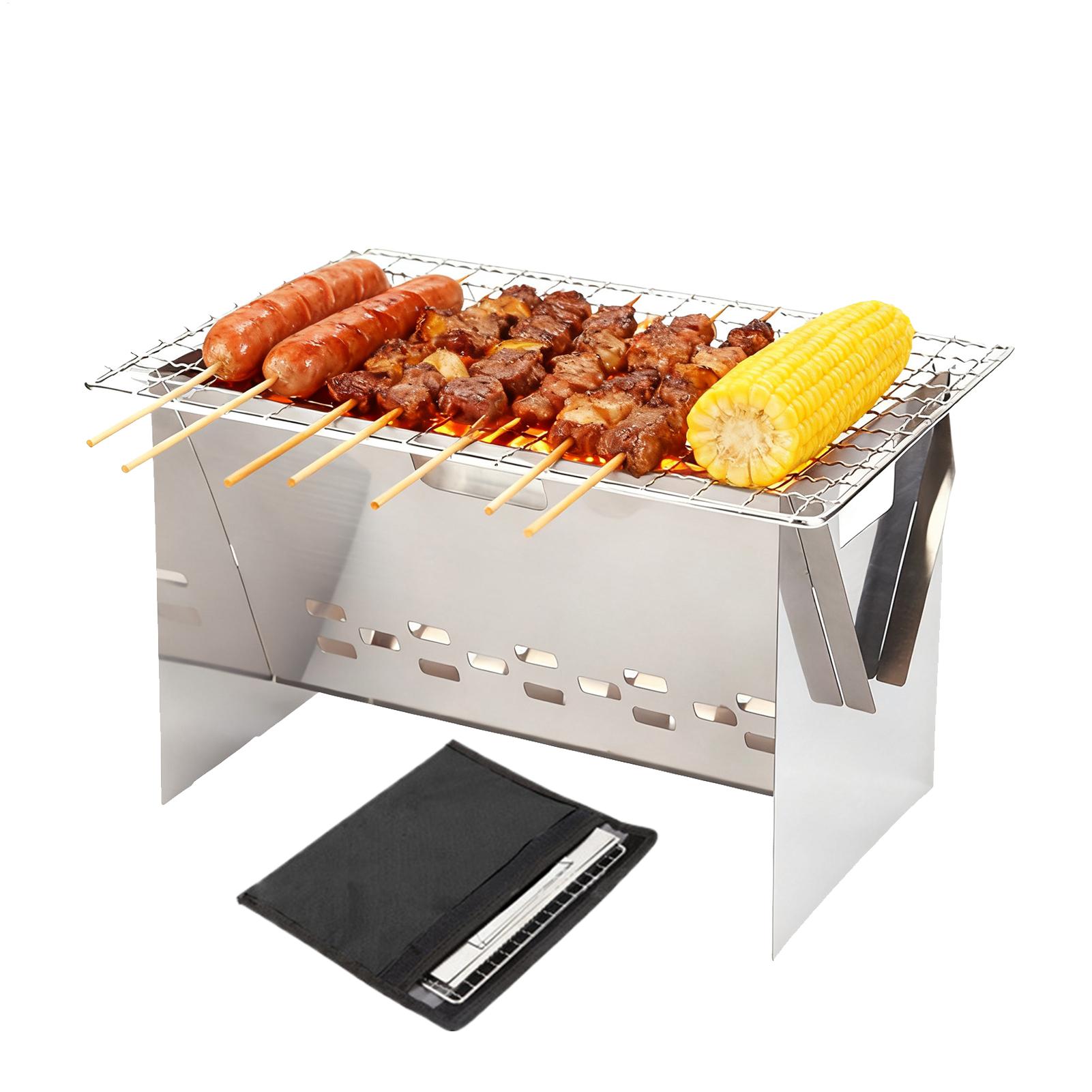 Stainless steel Charcoal Grill - Camping Cooking Fire Pit บทวิจารณ์และราคา