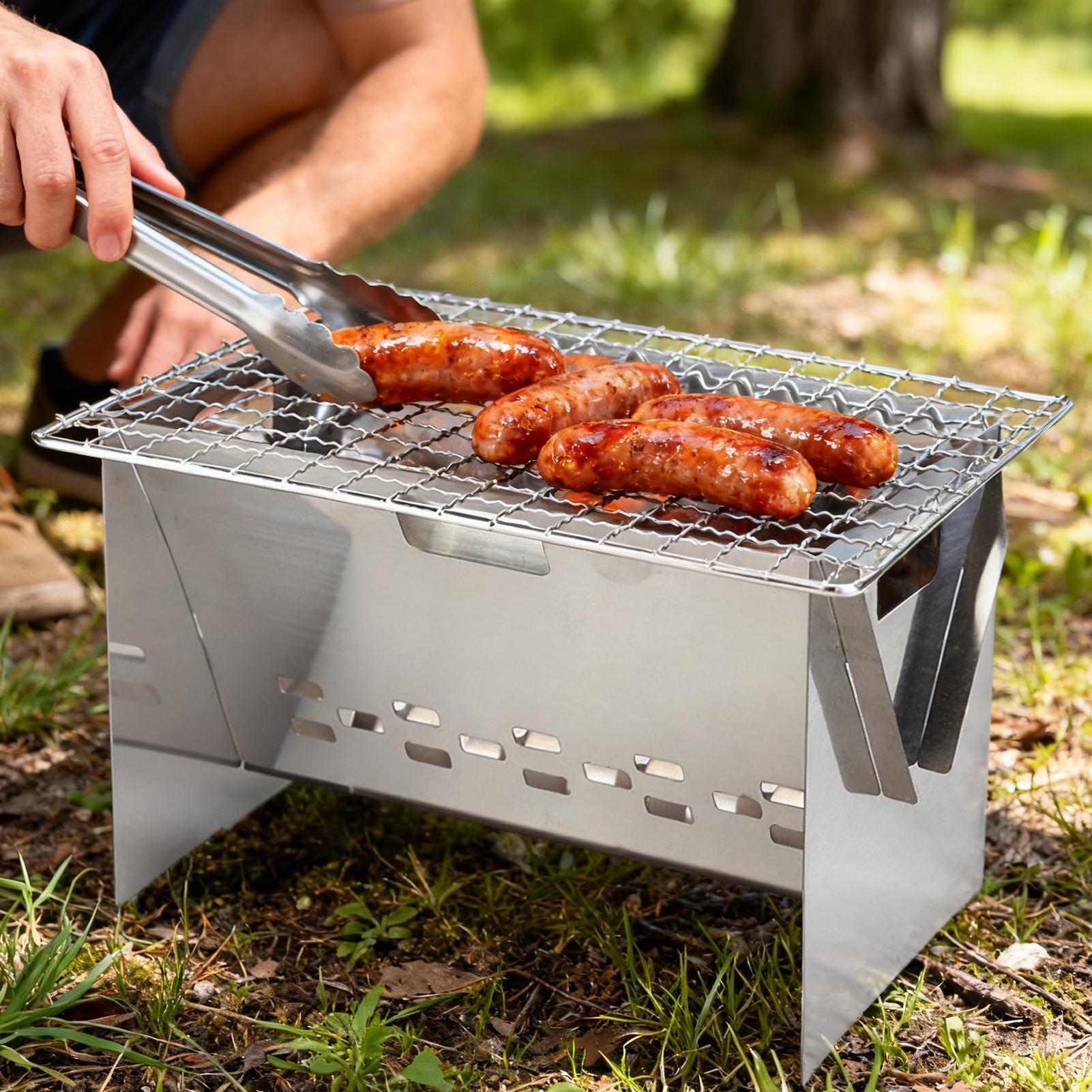 Stainless steel Charcoal Grill - Camping Cooking Fire Pit บทวิจารณ์และราคา
