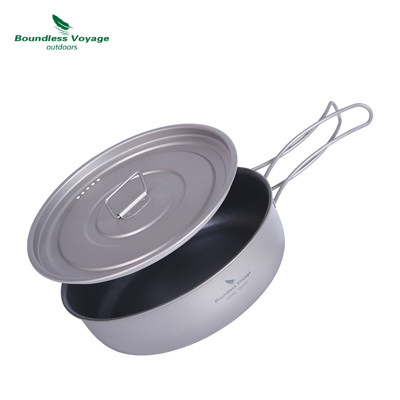 Boundless Voyage Titanium Non- - Camping Cooking Wok บทวิจารณ์และราคา