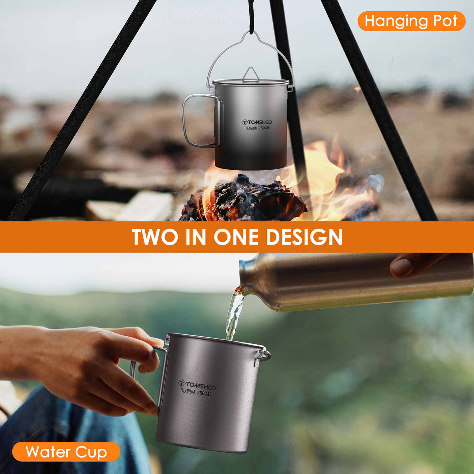 TOMSHOO Ultralight 750ml Titan - Camping Cooking Mug บทวิจารณ์และราคา