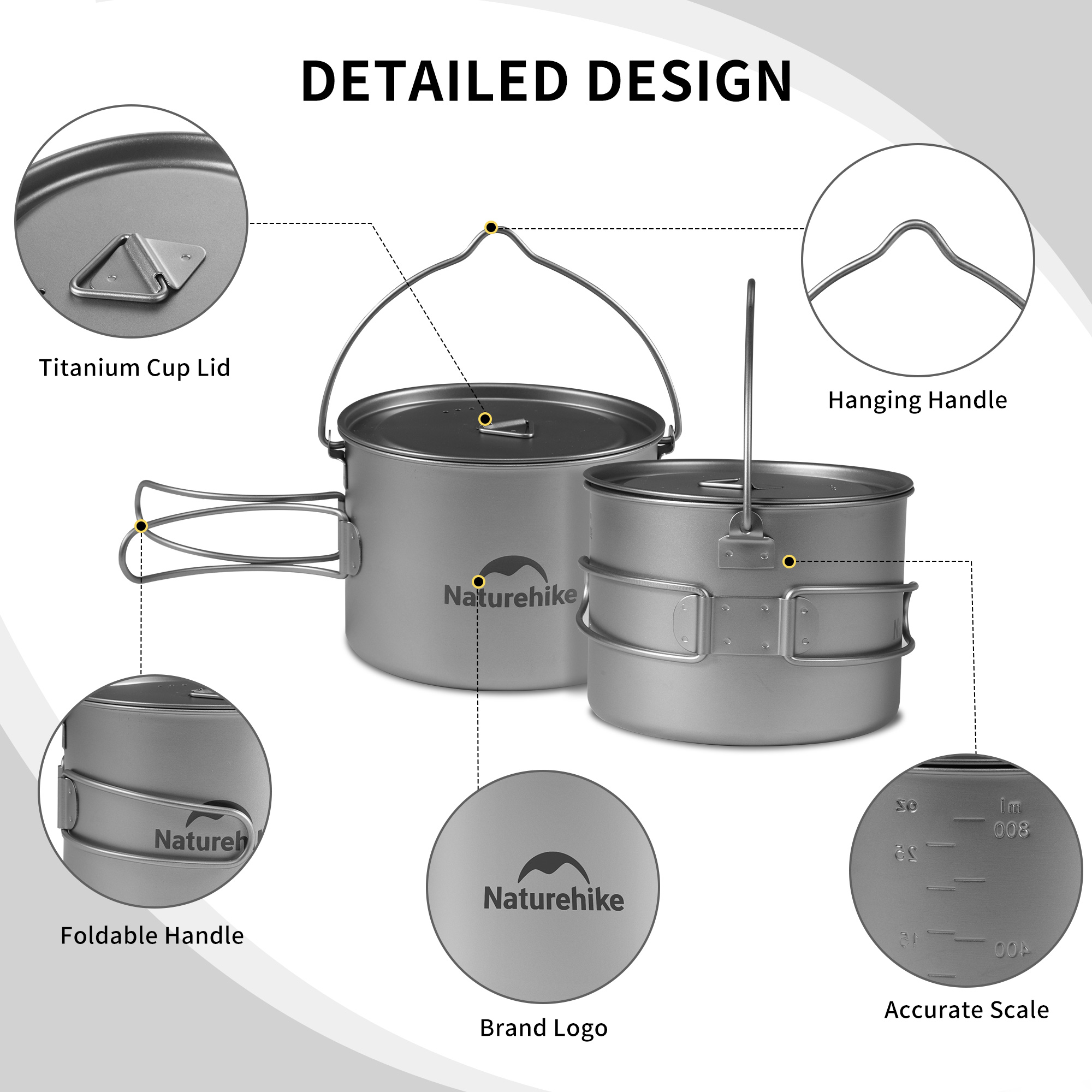 Naturehike 900ml Titanium Pot  - Camping Cooking Basket บทวิจารณ์และราคา