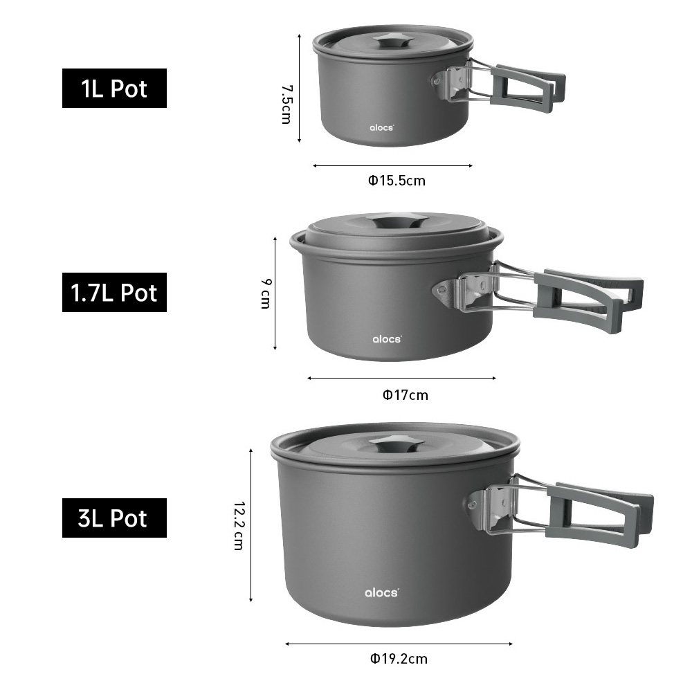 Camping Cooking Pot Aluminum A - Camping Cooking Unit บทวิจารณ์และราคา