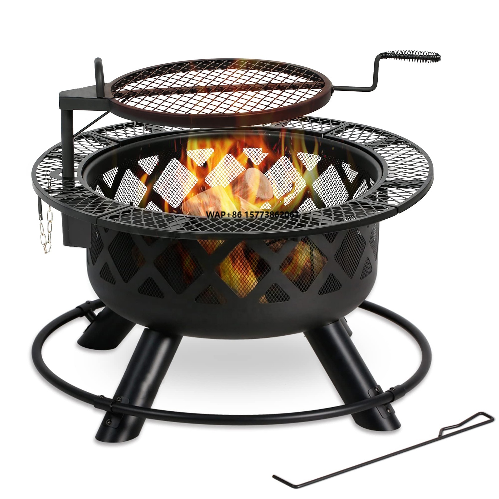 Large Outdoor Wood Burning Fir - Camping Cooking Fire Pit บทวิจารณ์และราคา