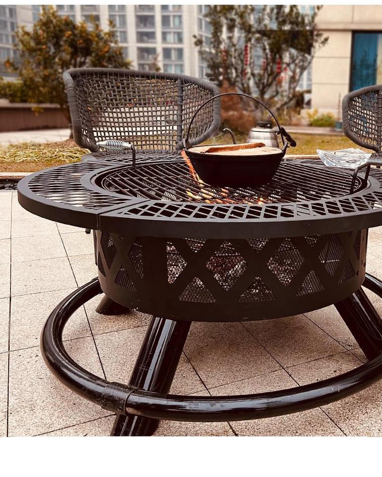 Large Outdoor Wood Burning Fir - Camping Cooking Fire Pit บทวิจารณ์และราคา