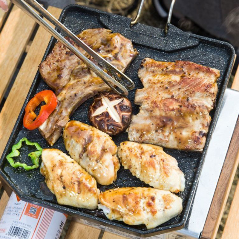 Outdoor camping barbecue pan H - Camping Cooking Wok บทวิจารณ์และราคา
