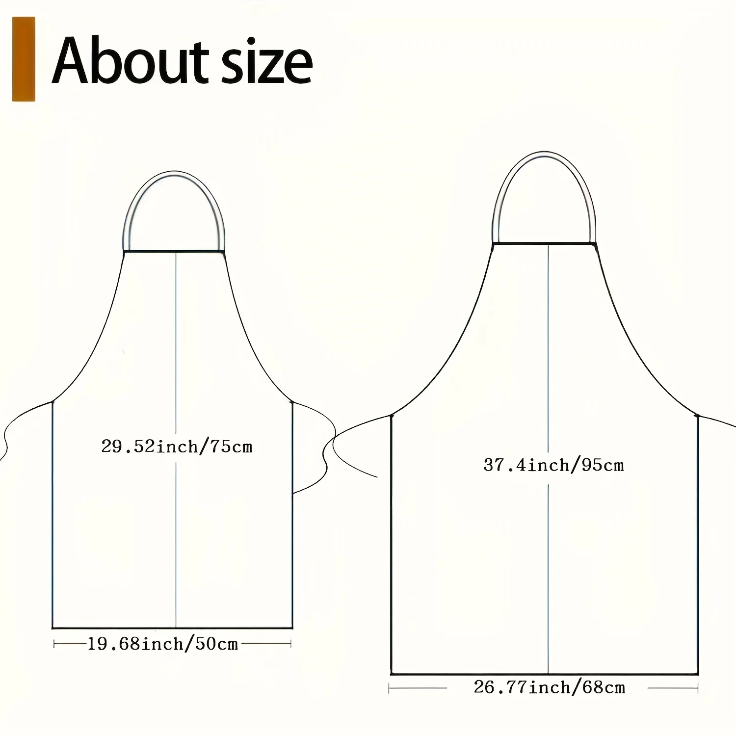 1pc Floral Letter Print Polyes - Camping Cooking Apron บทวิจารณ์และราคา