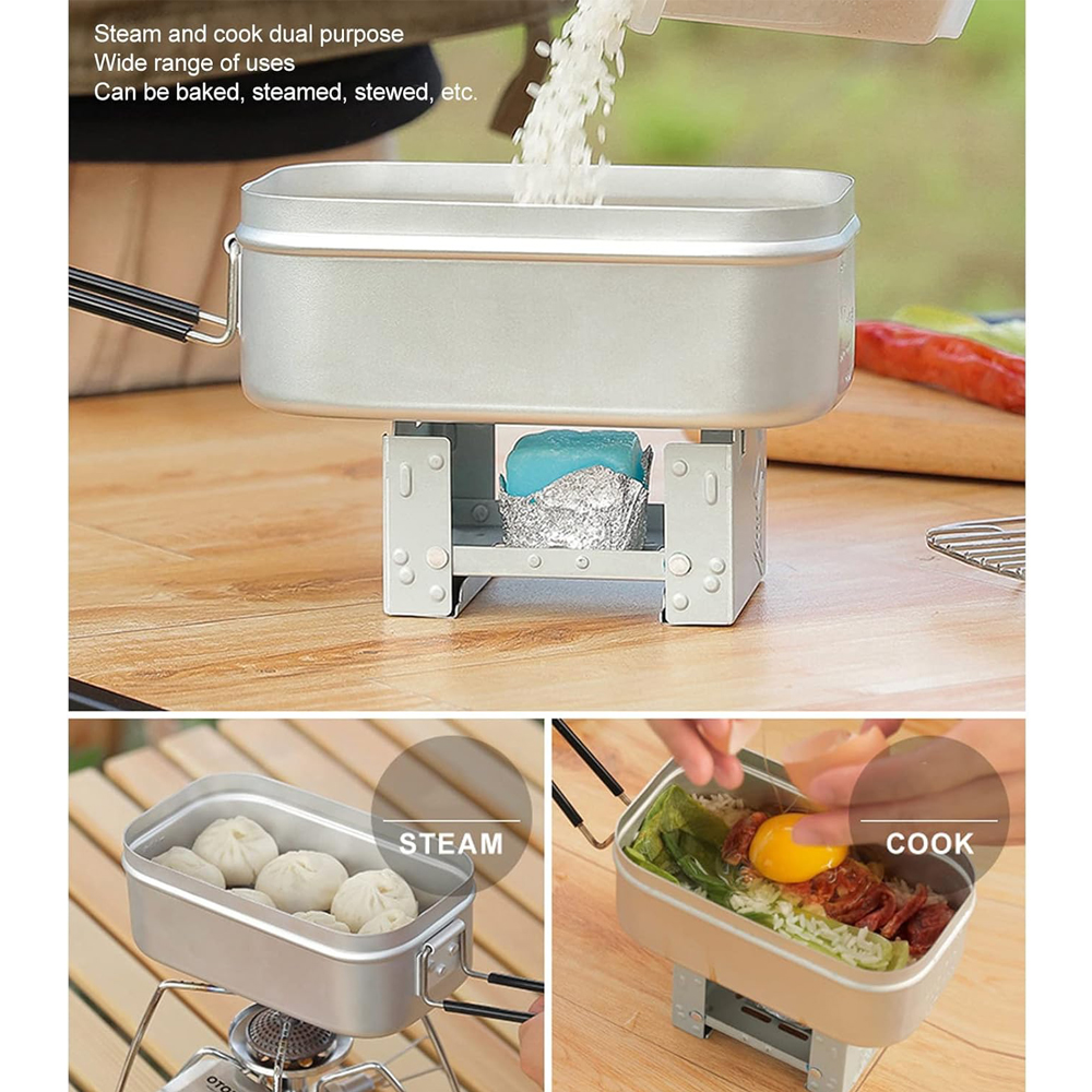 Foldable Bento Box Handle, Lun - Camping Cooking Set Large บทวิจารณ์และราคา