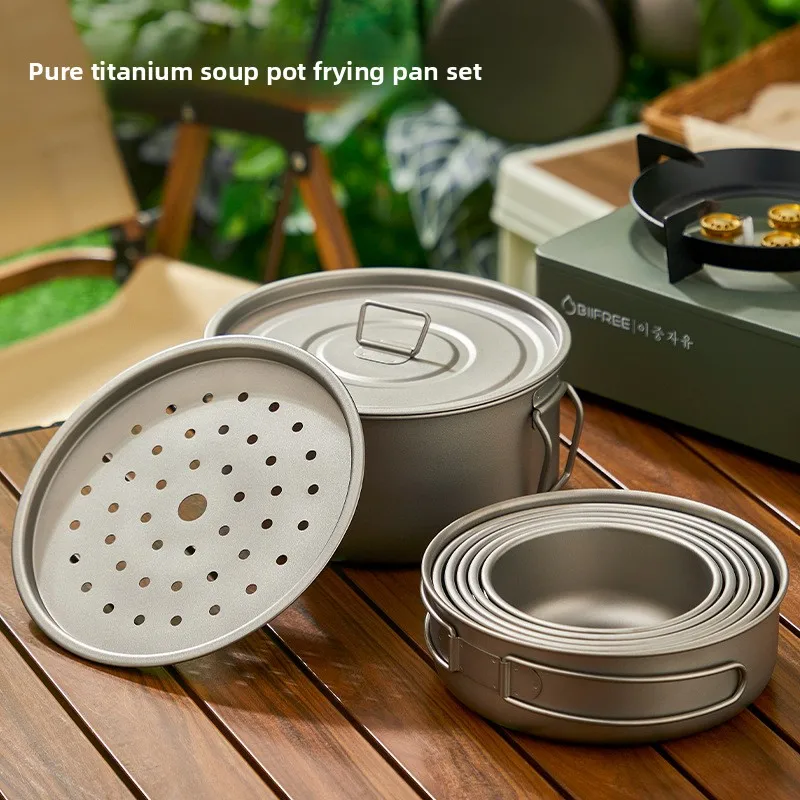 Titanium Outdoor Pot Set Picni - Camping Cooking Mug บทวิจารณ์และราคา