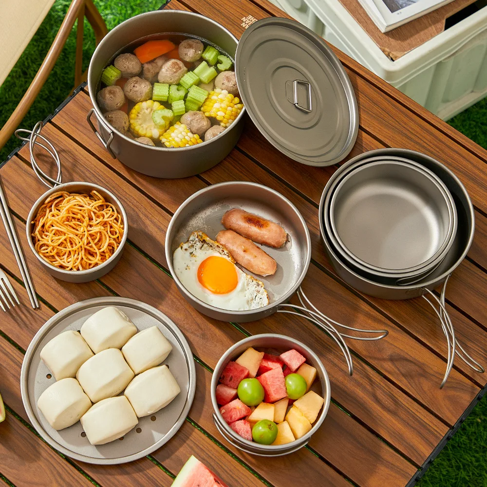 Titanium Outdoor Pot Set Picni - Camping Cooking Mug บทวิจารณ์และราคา