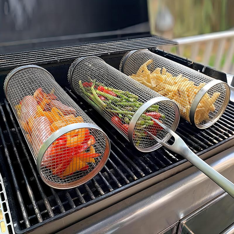 Stainless Steel Portable Barbe - Camping Cooking Basket บทวิจารณ์และราคา