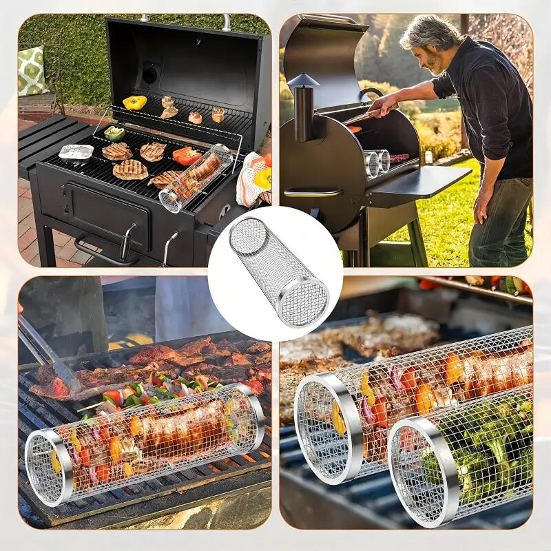 Stainless Steel Portable Barbe - Camping Cooking Basket บทวิจารณ์และราคา
