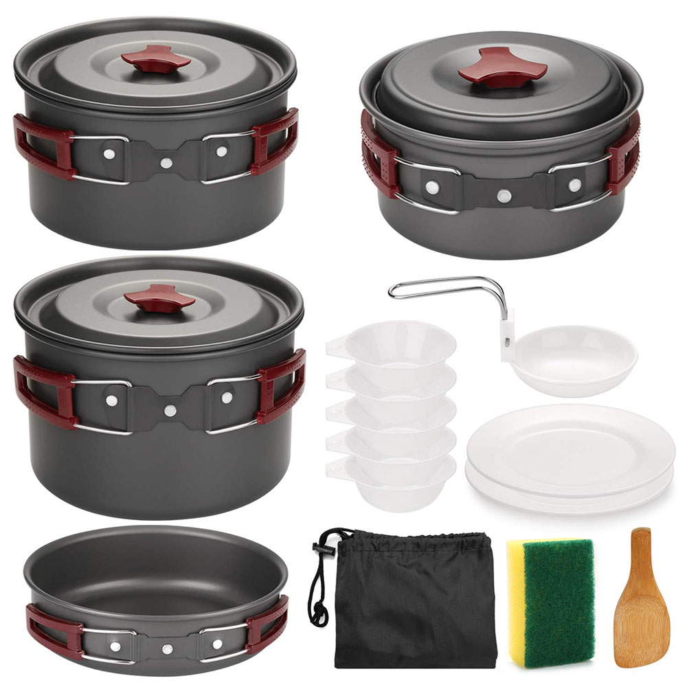Outdoor Camping Cookware Kit N - Camping Cooking Rice บทวิจารณ์และราคา