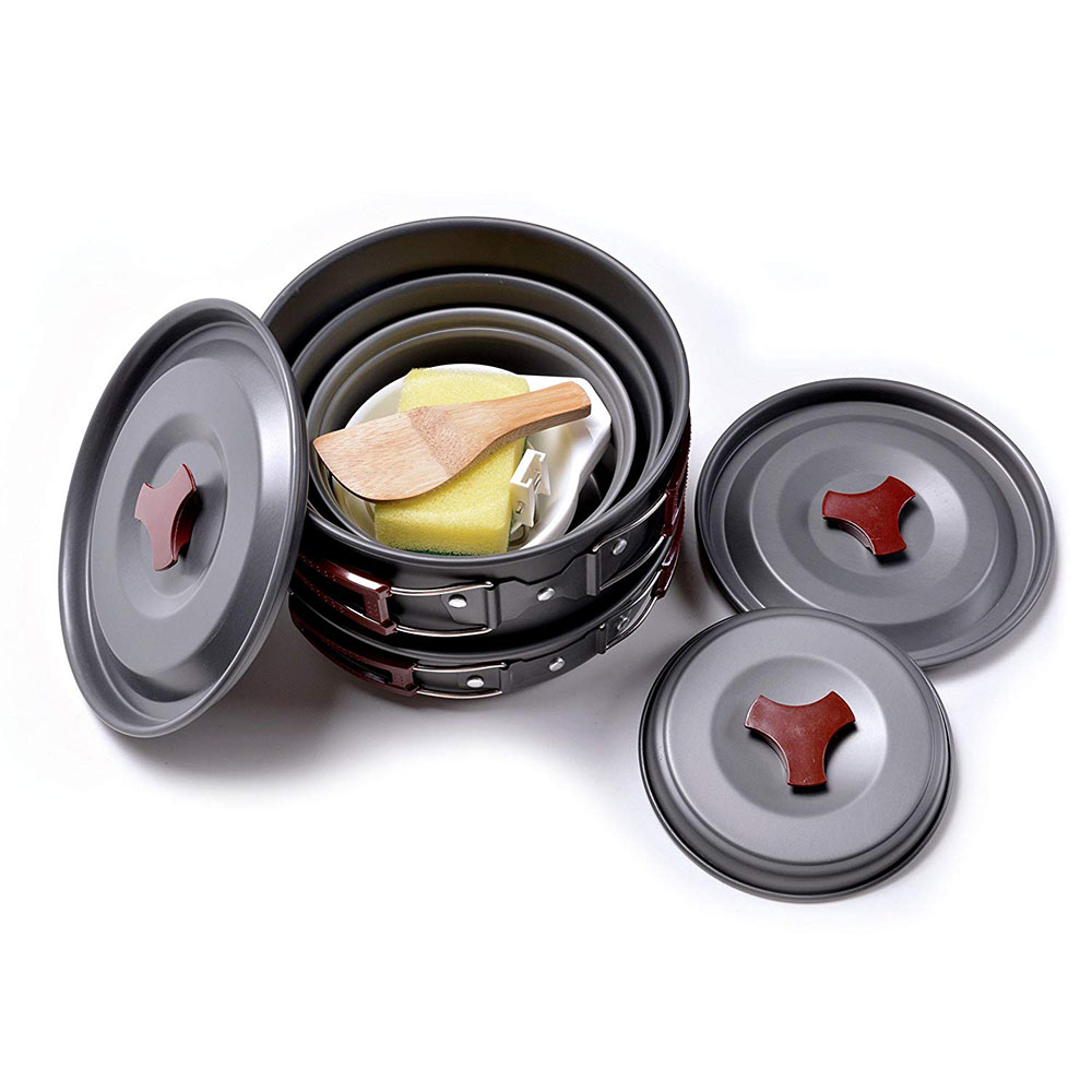 Outdoor Camping Cookware Kit N - Camping Cooking Rice บทวิจารณ์และราคา