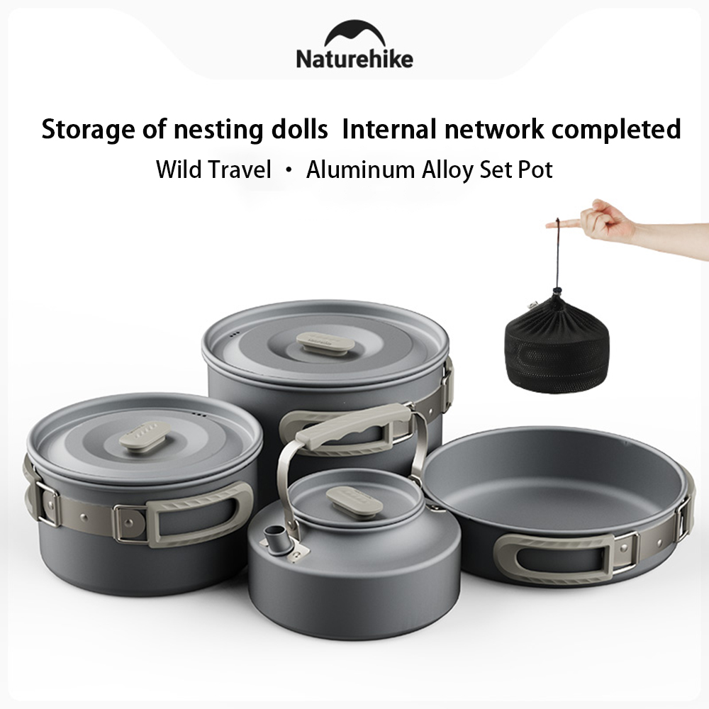 Naturehike Outdoor Pot Set,Cam - Camping Cooking Set Large บทวิจารณ์และราคา