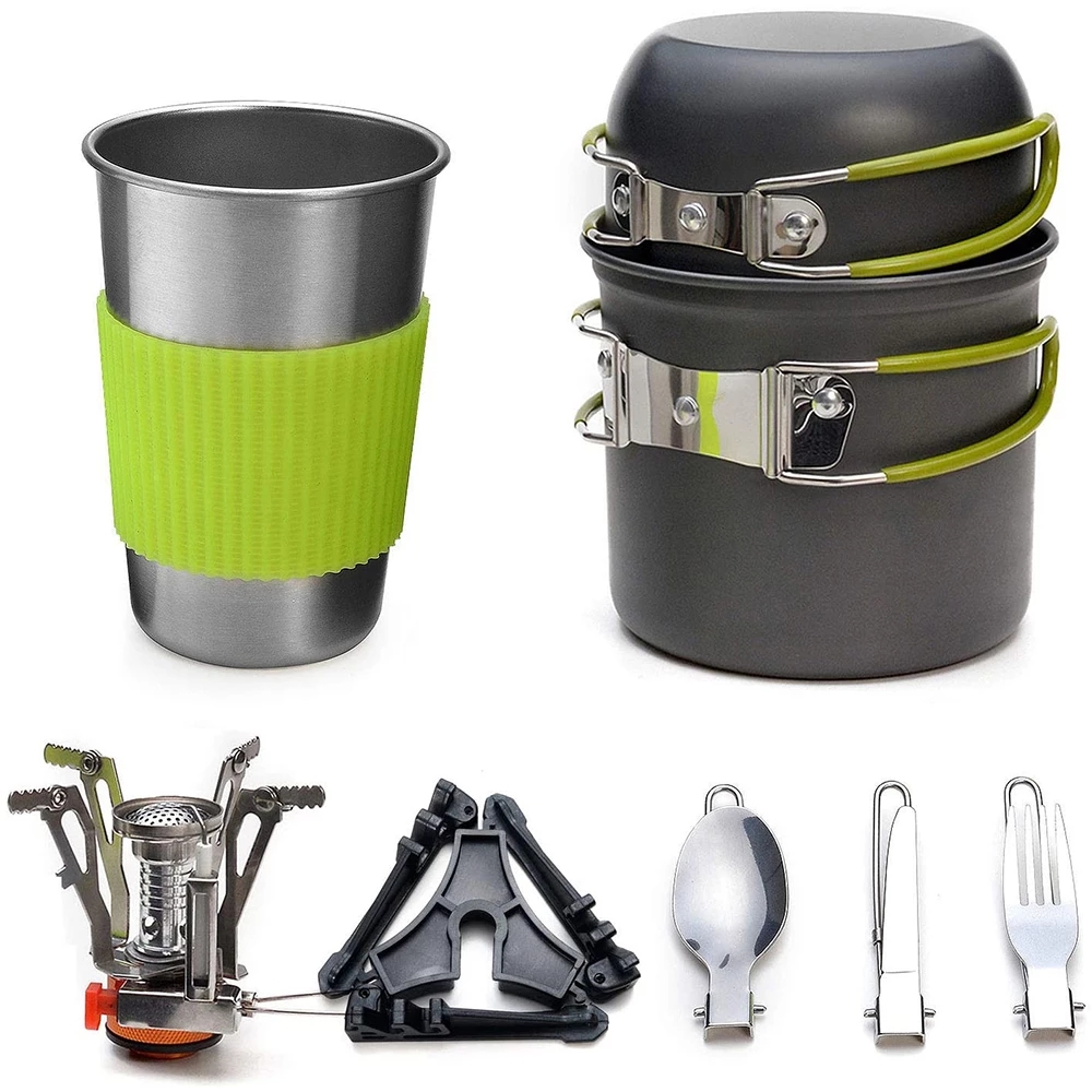 Camping Cookware Kit with Stov - Camping Cooking Fire Pit บทวิจารณ์และราคา