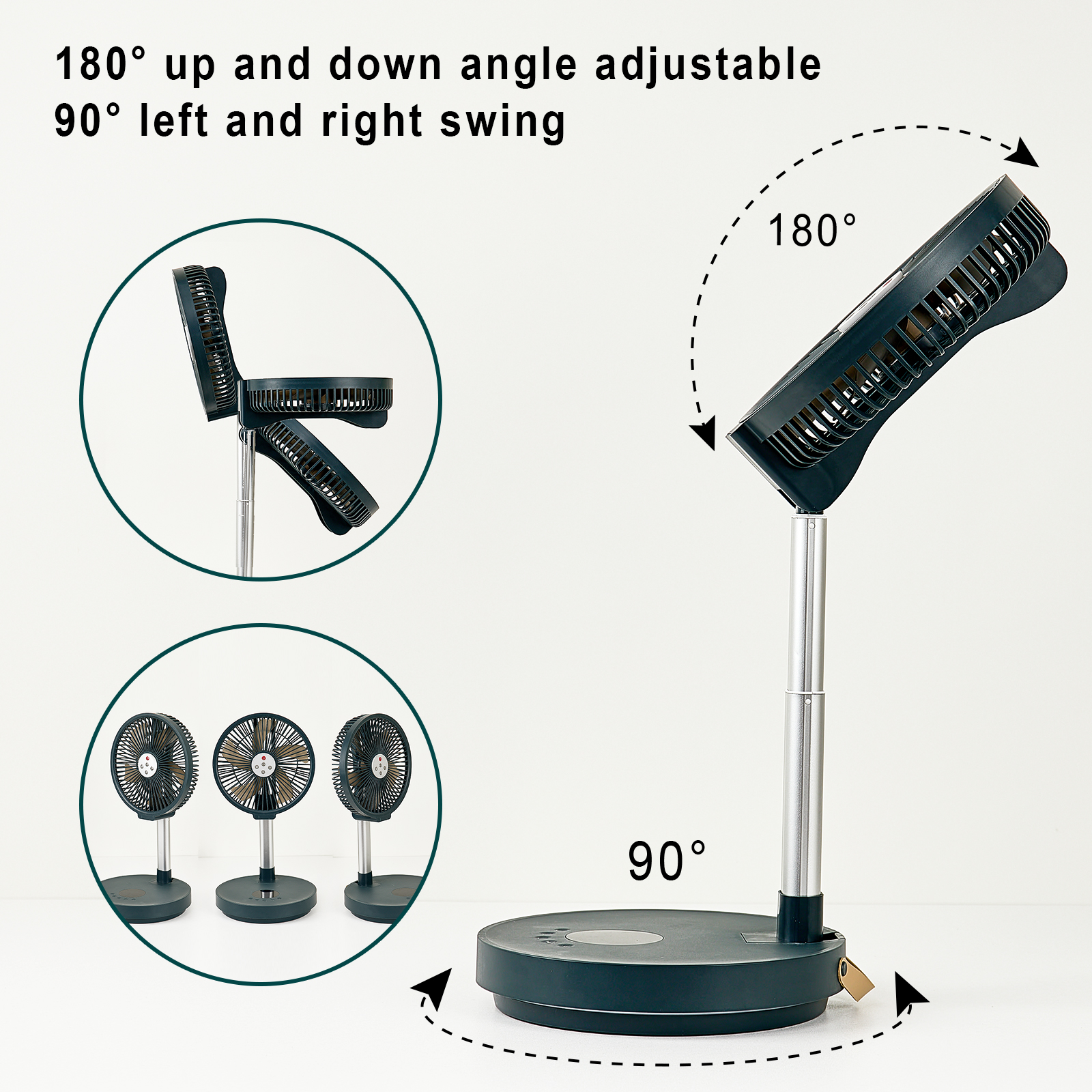 10 inch Portable Standing Fan  - Camping Cooking Table Foldable บทวิจารณ์และราคา